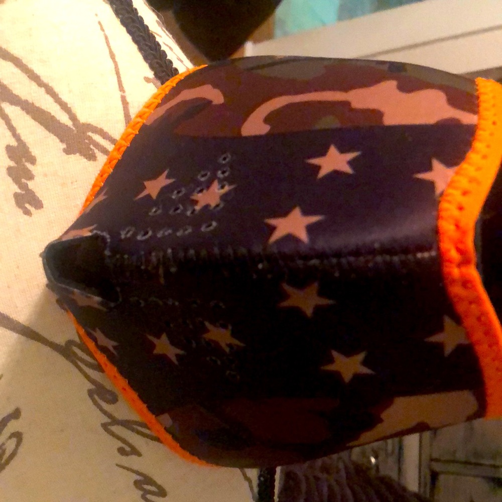 Motorcycle Mask. Part camo and Orange. Unused.